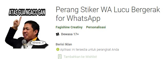 Aplikasi Stiker WhatsApp Lucu